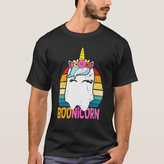 Camiseta Boonicornio Ghost Unicorn Chicas retro de Hallowee (Anverso)