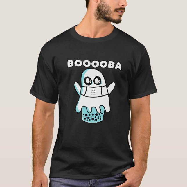 Camiseta Boooba Kawaii Boba Bebida De Té Escondida Dentro D (Anverso)