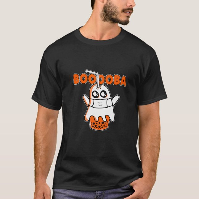 Camiseta Boooba Kawaii Boba Bebida De Té Escondida Dentro D (Anverso)