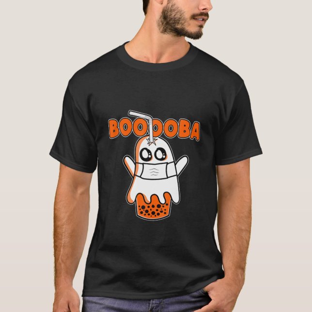 Camiseta Boooba Kawaii Boba Bebida De Té Escondida Dentro D (Anverso)
