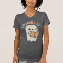 Camiseta Boooks - Cute ghost reading a book