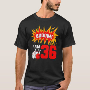 Camiseta Booom Soy 36 Bowling Birthday Party Bowler Bday 3