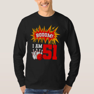 Camiseta Booom Soy 51 Bowling Birthday Party Bowler Bday 5