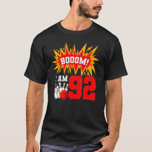Camiseta Booom Soy 92 Bowling Birthday Party Bowler Bday