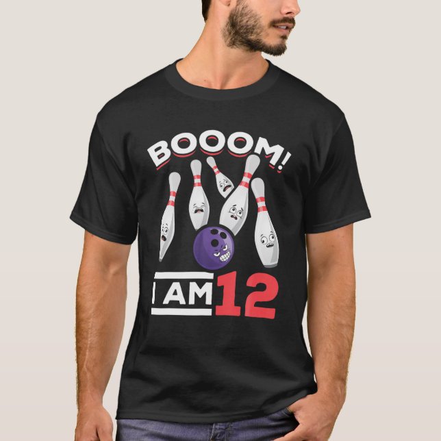 Camiseta ¡Booom! Tengo 12 años Bowling Jugador Bowling Boy (Anverso)