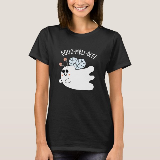 Camiseta Booomble Bee Funny Ghost Bee Pun Dark BG (Anverso)