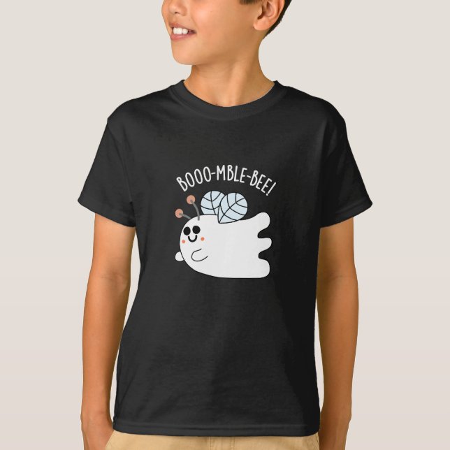 Camiseta Booomble Bee Funny Ghost Bee Pun Dark BG (Anverso)