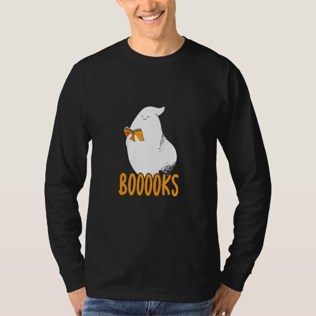 Camiseta Booooks Boo Love Reading  Halloween Hard Working B (Anverso)