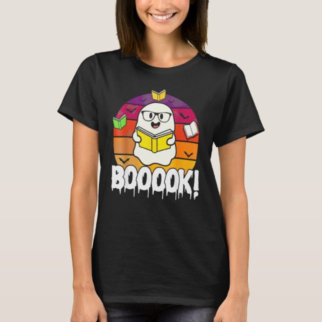 Camiseta Booooks Ghos Boo Read Books Library Book (Anverso)