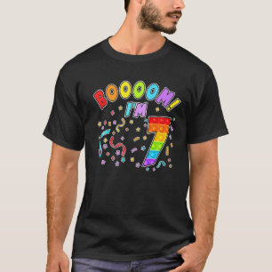 Camiseta Boooom Tengo 7 Años para Niños 7 Años