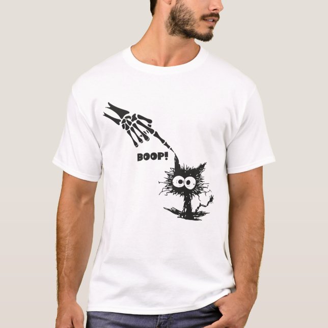 Camiseta Boop de mano en esqueleto en la divertida Hallowee (Anverso)