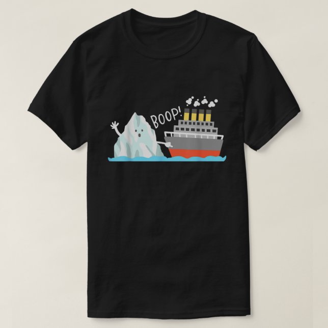 Camiseta Boop Iceberg Titanic Funny History Meme (Diseño del anverso)