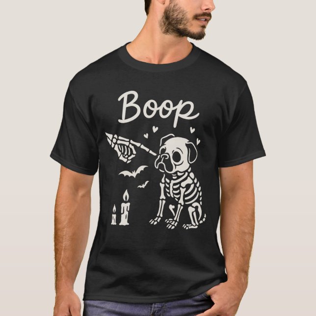 Camiseta Boop Skeleton Dog & Hand (Anverso)