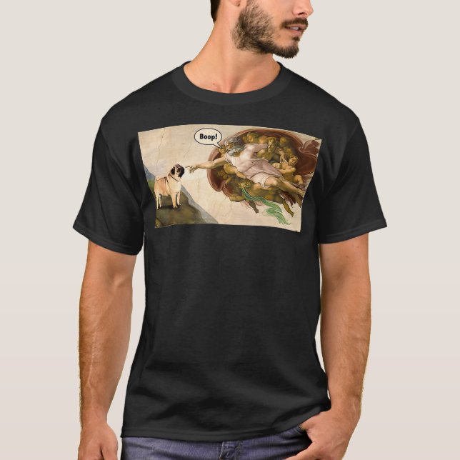 Camiseta Boop the Snoot of a Cute Pug Funny Dog Meme (Anverso)
