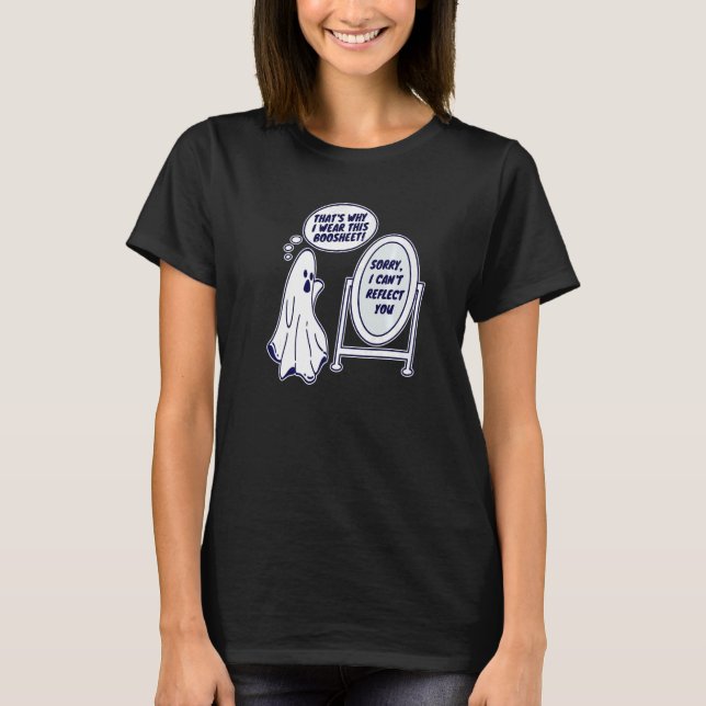 Camiseta Boosheet Boo Sheet Grumpy Ghost Angry Spook Funny  (Anverso)