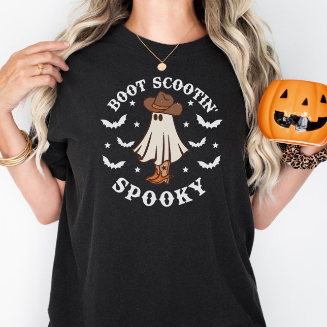 Camiseta Boot Scootin Spooky Cute Halloween Ghost (Boot Scootin Spooky Shirt - Halloween Gift - Spooky Season - Halloween Shirt)