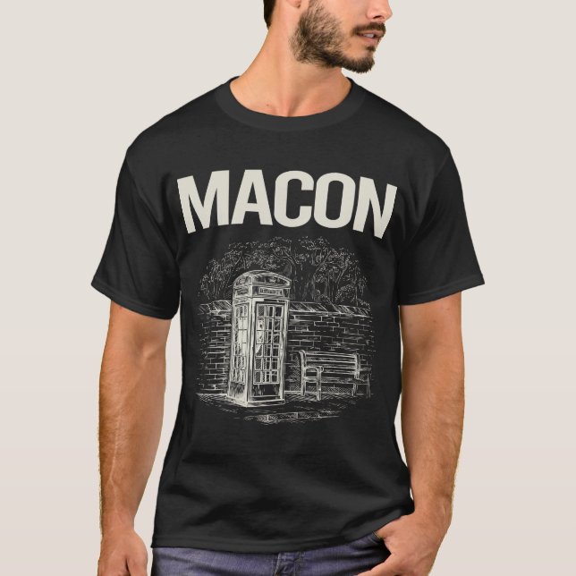 Camiseta Booth Macon de teléfono vintage (Anverso)