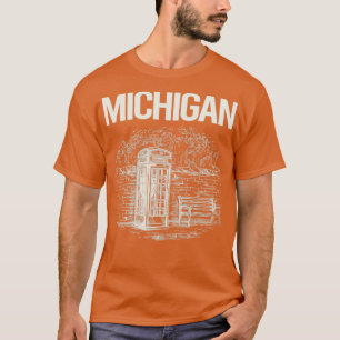Camiseta Booth Michigan del teléfono Vintage