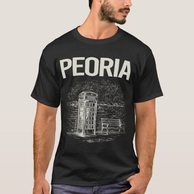 Camiseta Booth Peoria del teléfono de época (Anverso)