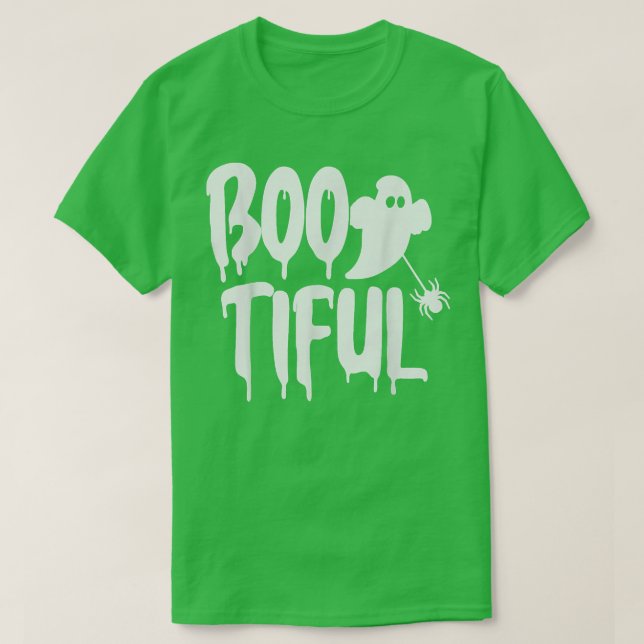 Camiseta Bootiful Funny Hermosa Halloween Temporada De Otoñ (Diseño del anverso)