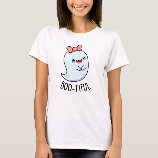 Camiseta Bootious Funny Girly Halloween Ghost Pun (Anverso)
