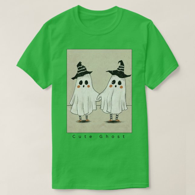 Camiseta Bootious Haunts Halloween Cute Ghost (Diseño del anverso)