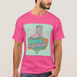 Camiseta Boots a la tierra - Tee de energía de las vacas