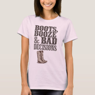 Camiseta Boots, alcohol y malas decisiones | Fiesta occiden