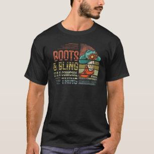 Camiseta Boots and Bling It's a Cowgirl Thing Rodeo Gorra F