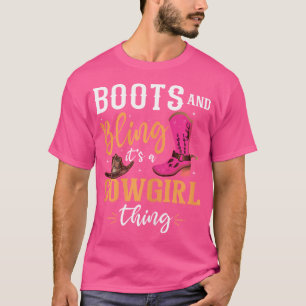Camiseta Boots Bling Es Cowgirl Thing Western Women