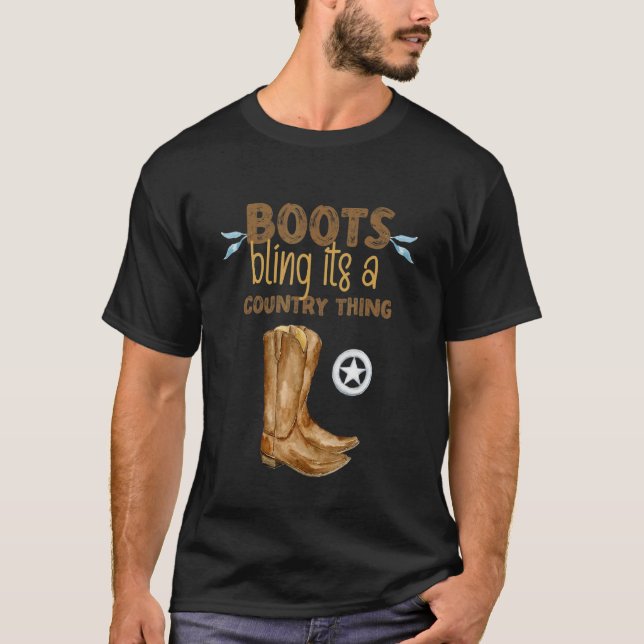 Camiseta Boots Bling its A Country Thing (Anverso)
