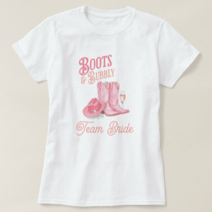 Camiseta Boots & Bubbly Western Cowgirl Pink Brillain
