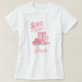 Camiseta Boots & Bubbly Western Cowgirl Pink Brillain