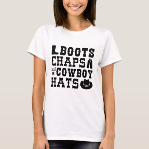 Camiseta Boots Chaps Y Gorras De Vaqueros