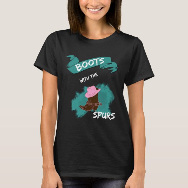 Camiseta Boots con la gallina de la vaca agricultora Spurs (Anverso)
