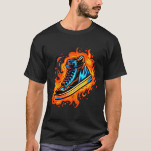 Camiseta Boots De Flamas Para Calzado Y Sneaker