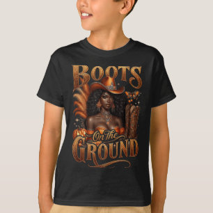 Camiseta Boots de hembra halloween en el suelo