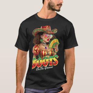 Camiseta Boots En El Terreno De La Noche Negra Weste