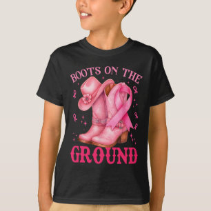 Camiseta Boots En El Terreno, Niña Rosa, Mujer Con Cáncer D