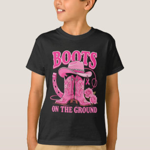 Camiseta Boots En La Tierra De Las Olas De Cáncer De Mama D