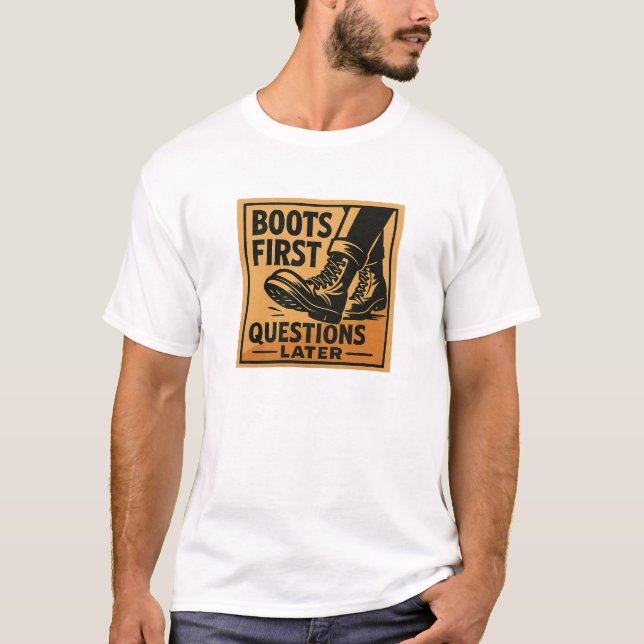 Camiseta Boots First Bold Western Design (Anverso)