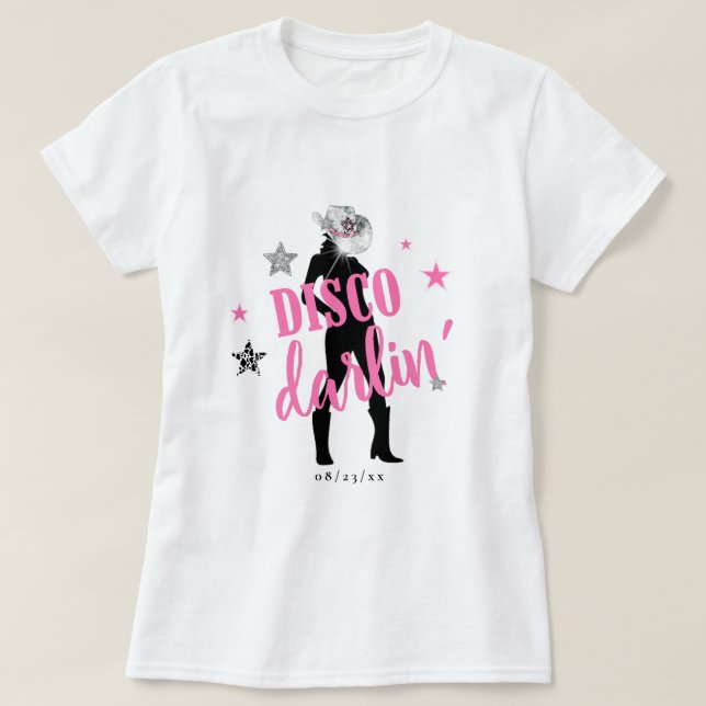 Camiseta Boots 'n Bling Bachelorette Disco Darlin' ID925 (Diseño del anverso)