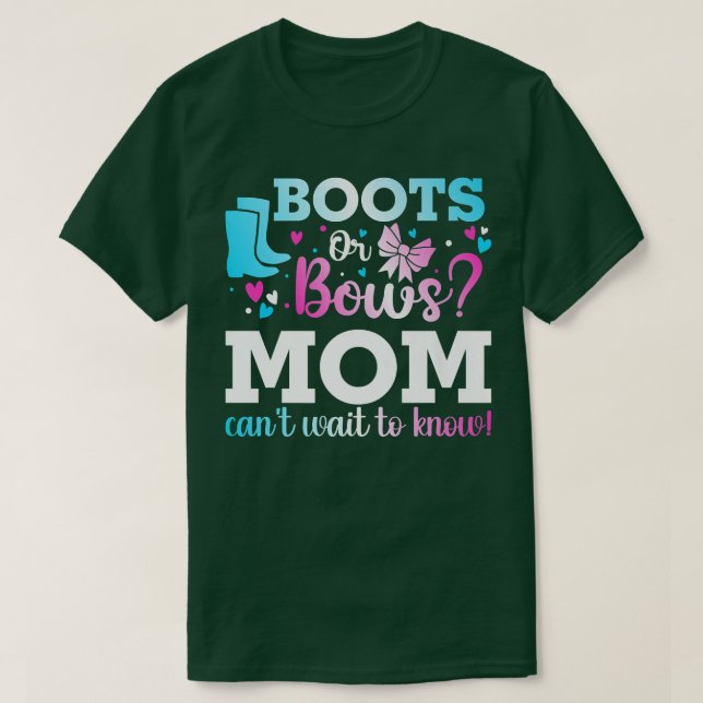 Camiseta Boots o arcos de género de mamá revelan Baby Showe (Diseño del anverso)