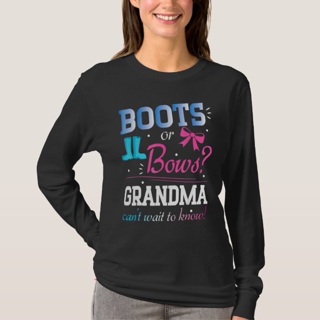 Camiseta Boots o arcos La abuela no puede esperar a saber (Anverso)