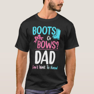 Camiseta Boots O Bow Dad Género Revelan Embarazo Anuncio