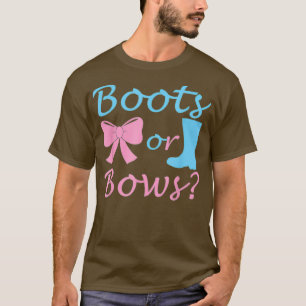 Camiseta Boots o Bows Género revelan ideas fiestas para pap