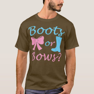 Camiseta Boots o Bows Género revelan ideas fiestas para pap