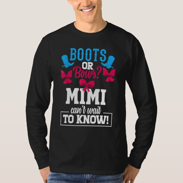 Camiseta Boots O Bows Género Revelar Fiesta Mimi Baby Annou (Anverso)