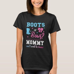 Camiseta Boots O Bows Mami Sexo Revelan Rosa O Azul