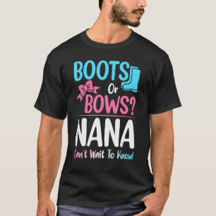 Camiseta Boots O Bows Nana Género Revelan Anuncio De Embara